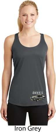 1974 Cobra Profile Bottom Print Ladies Dry Wicking Racerback Tank Top
