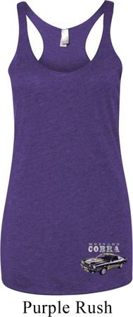 1974 Cobra Profile Bottom Print Ladies Tri Blend Racerback Tank Top