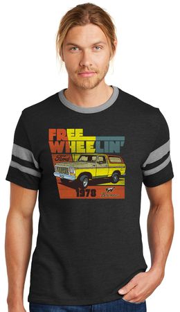 '78 Free Wheelin Ford Bronco Vintage Tee - Black/Smoke