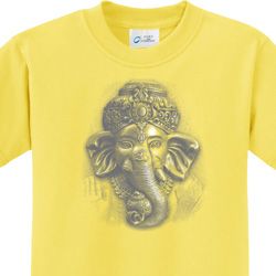 3D Ganesha Lights Kids Yoga Shirts