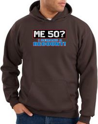 50th Birthday Hooded Hoodie Funny Me 50 Years Brown Hoody Sweatshirt