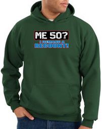 50th Birthday Hooded Hoodie Funny Me 50 Years Dark Green Hoody