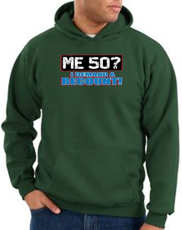 50th Birthday Hooded Hoodie Funny Me 50 Years Dark Green Hoody