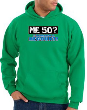 50th Birthday Hooded Hoodie - Funny Me 50 Years Kelly Green Hoody