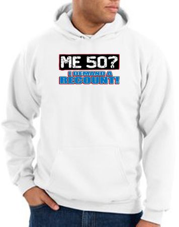 50th Birthday Hooded Hoodie Funny Me 50 Years White Hoody Sweatshirt