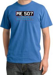50th Birthday Pigment Dyed T-Shirt - Me 50 Years Medium Blue Shirt
