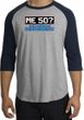 50th Birthday Raglan Shirt Funny Me 50 Years Heather Grey/Navy Tee