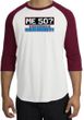 50th Birthday Raglan Shirt Funny Me 50 Years White/Cardinal Tee Shirt