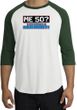 50th Birthday Raglan Shirt Funny Me 50 Years White/Forest Tee Shirt