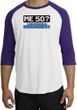 50th Birthday Raglan Shirt Funny Me 50 Years White/Purple Tee Shirt