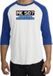 50th Birthday Raglan Shirt Funny Me 50 Years White/Royal Tee Shirt