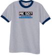 50th Birthday Ringer T-shirt Funny Me 50 Years Heather Grey/Navy Tee
