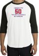 50th Birthday Shirt I Made It To 50 Raglan Shirt White/Black
