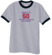 50th Birthday Shirt I Made It To 50 Ringer Shirt Heather Grey/Black