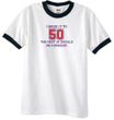 50th Birthday Shirt I Made It To 50 Ringer Shirt White/Black