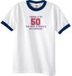 50th Birthday Shirt I Made It To 50 Ringer Shirt White/Navy
