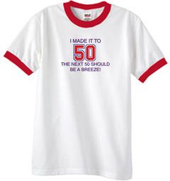 50th Birthday Shirt I Made It To 50 Ringer Shirt White/Red 50th Birthday Shirt I Made It To 50 Ringer Shirt White/Red