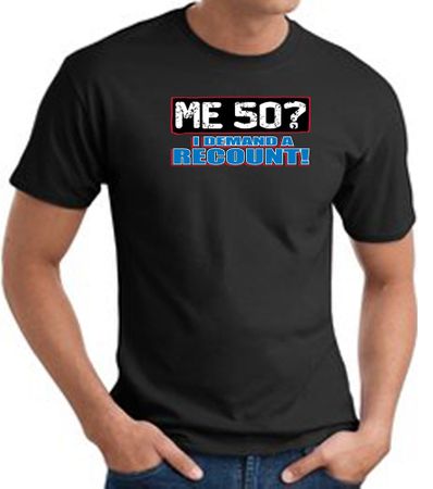 50th Birthday T-shirt Funny - Me 50 Years Adult Black Tee Shirt