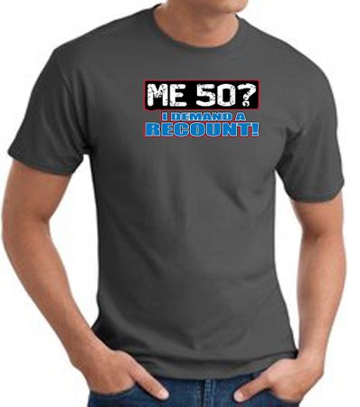 50th Birthday T-shirt Funny - Me 50 Years Adult Charcoal Tee Shirt