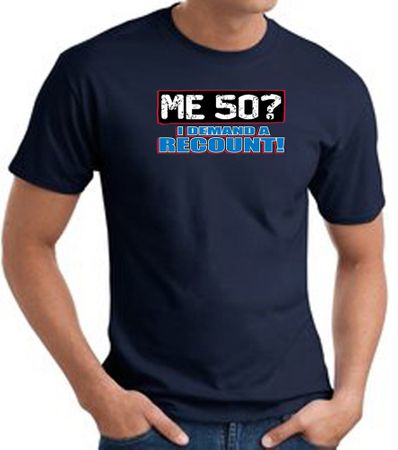 50th Birthday T-shirt Funny - Me 50 Years Adult Navy Tee Shirt
