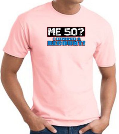 50th Birthday T-shirt Funny - Me 50 Years Adult Pink Tee Shirt