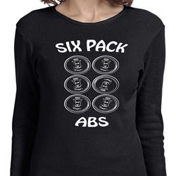6 Pack Abs Beer Funny Ladies Long Sleeve Shirt