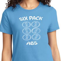 6 Pack Abs Beer Funny Ladies Shirt