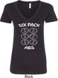 6 Pack Abs Beer Funny Ladies V-Neck Shirt