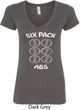 6 Pack Abs Beer Funny Ladies V-Neck Shirt