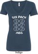 6 Pack Abs Beer Funny Ladies V-Neck Shirt