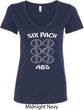 6 Pack Abs Beer Funny Ladies V-Neck Shirt