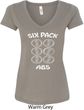 6 Pack Abs Beer Funny Ladies V-Neck Shirt