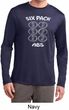 6 Pack Abs Beer Funny Mens Dry Wicking Long Sleeve Shirt