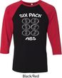 6 Pack Abs Beer Funny Mens Raglan Shirt