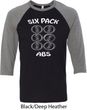 6 Pack Abs Beer Funny Mens Raglan Shirt