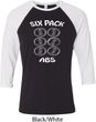 6 Pack Abs Beer Funny Mens Raglan Shirt