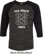 6 Pack Abs Beer Funny Mens Raglan Shirt