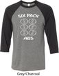 6 Pack Abs Beer Funny Mens Raglan Shirt