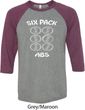 6 Pack Abs Beer Funny Mens Raglan Shirt
