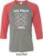 6 Pack Abs Beer Funny Mens Raglan Shirt