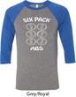 6 Pack Abs Beer Funny Mens Raglan Shirt