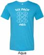 6 Pack Abs Beer Funny Mens Tri Blend Crewneck Shirt