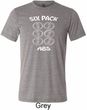 6 Pack Abs Beer Funny Mens Tri Blend Crewneck Shirt