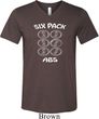 6 Pack Abs Beer Funny Mens Tri Blend V-neck Shirt