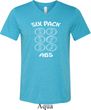 6 Pack Abs Beer Funny Mens Tri Blend V-neck Shirt