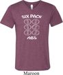6 Pack Abs Beer Funny Mens Tri Blend V-neck Shirt