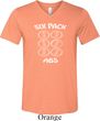 6 Pack Abs Beer Funny Mens Tri Blend V-neck Shirt