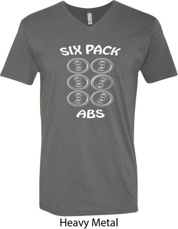 6 Pack Abs Beer Funny Mens V-Neck Shirt