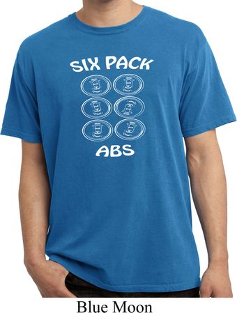 6 Pack Abs Beer Funny Pigment Dyed Shirt