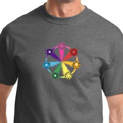 7 Chakra Circle Mens Yoga Shirts